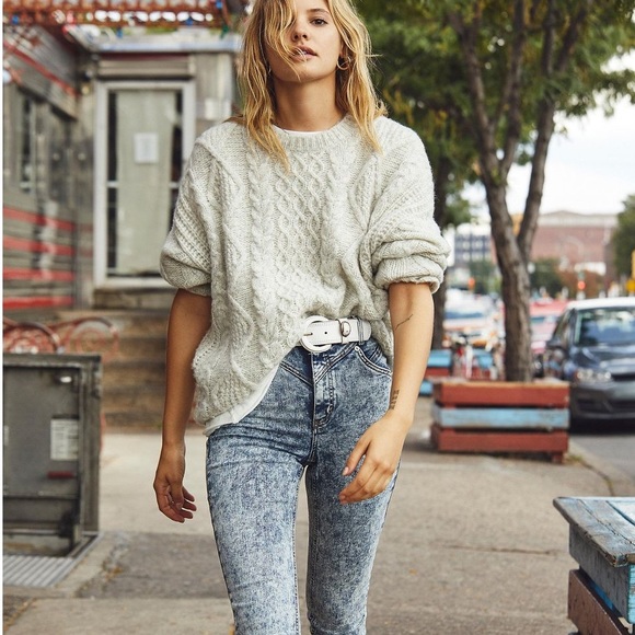 Free People Denim - Free People We the Free Riley Seamed Skinny Jeans in Acid Wash Indigo (24)